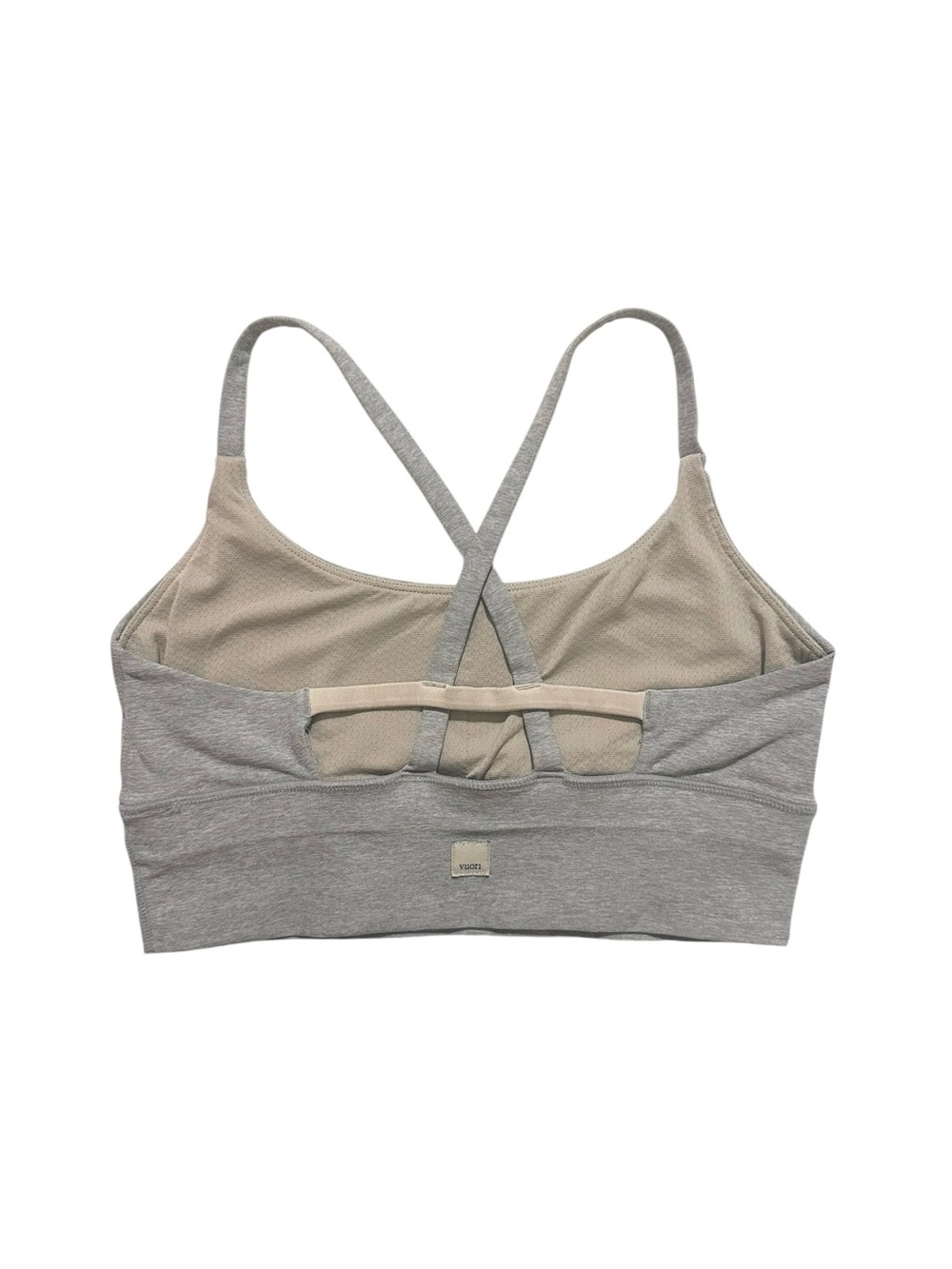 Vuori Women's Long Line Elevation Bra Gray Heather Medium